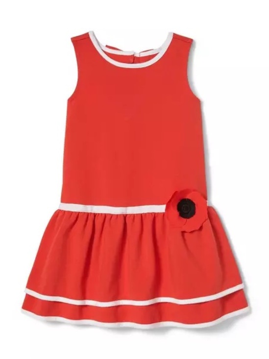 Janie and Jack Other - Janie and jack Dropwaist Poppy Dress red 5 girls